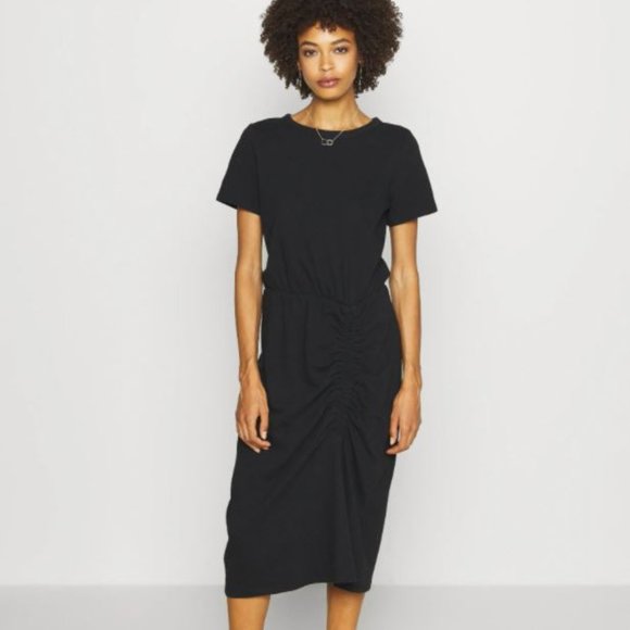 Gap Short Sleeve Ruched Midi Dress 59 